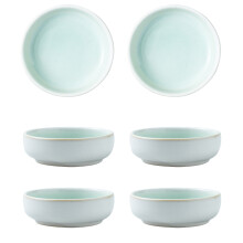 Lot de 6 plats à sauce en céramique de style japonais,-Wanqing