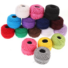 set 16 rotoli filo ricamo lana cotone per punto croce, idea regalo