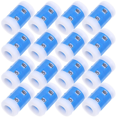 20Pcs Blue Crochet Stitch Counters Plastic Knit Needle Marking Tools