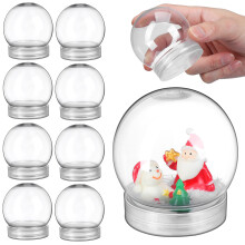 10St Ronde Plastic DIY Sneeuwbollen Voor Decoratie En Knutselen