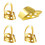 4Pcs Adjustable Thumb Index Middle Finger Hollow Pick Ring 9