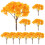 10 Unidades Mini Árvore Decoração Artificial De 1