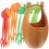 17pcs Salad Fruit Pick Cocktail Sticks Fruit Picks Fruit Fork Leaves 8