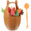 17pcs Salad Fruit Pick Cocktail Sticks Fruit Picks Fruit Fork Leaves 7