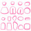 18 Pcs Polymer Clay Cutters Shapes Mold Earring Office 1