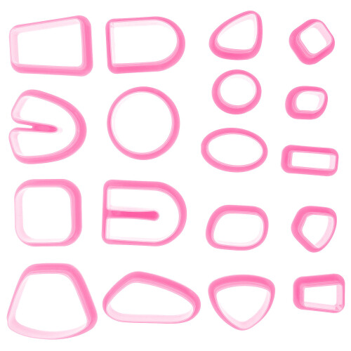 18 Pcs Polymer Clay Cutters Shapes Mold Earring Office 2