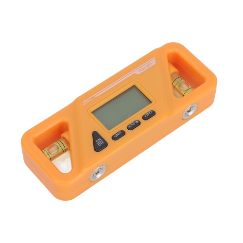 Digital Inclinometer for Engineering Applications, Backlight ABS Plastic Angle Finder with Data Hold Function, Magnetic Base Digital Protractor Level