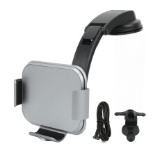 Support de chargeur sans fil pour voiture, universel, à fixation automatique, pour téléphone mains libres, compatible avec les grilles d'aération