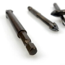 Set of 4 Carbide Drill Bits Featuring 4 Cutting Edges for Drilling in Granite, For Ceramic, and Wood Ref: 6348