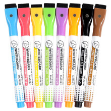 8 Canetas Magnéticas Para Quadro Com Borracha E Tinta Colorida