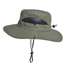 Chapeau seau respirant à larges bords, pare-soleil,-Vert armée