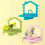 Multifunctional Bird Accessory Perches Food Dish Mirror-Pink 4