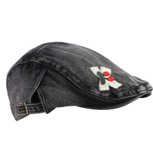 Chapeau de peintre pour filles, béret français, chapeau en-Noir