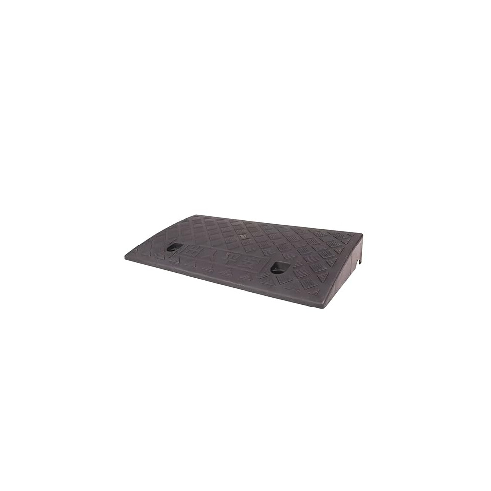 Heavy Duty Curb Ramp With Traction Surface For Driveway And Threshold, 2.7In Or Yellow/Black 9365049483308
