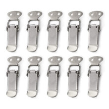 10 Pcs Spring Loaded Toggle Latch Metal Locking Hasp for Toolbox Cabinet Drawer Suitcase Locker