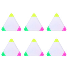 6 Unidades De Destacadores Triangulares Canetas Coloridas Marcadores