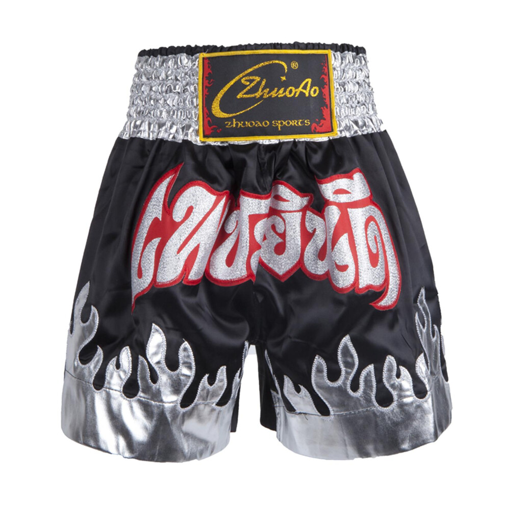MMA Shorts Muay Thai Shorts Exquisite Embroidery Crafted Satin