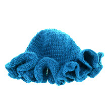 Casque Ă volants fait Ă la main pour habiller-bleu ciel moyen