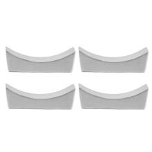 (As show, One size) 4Pcs Stainless Steel Chopstick Rest Boat Shape Chopstick Spoon Knife Fork Cutlery Holder