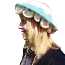 Chapeau seau tricoté à la main pour femmes et-Image principale