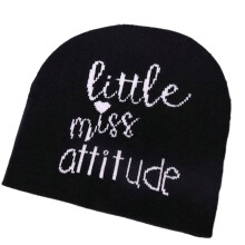 Chapeau tricoté à motif de lettres pour adultes, coupe-vent-Noir