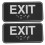 2Pcs Black Acrylic Vertical Exit Sign with Self Adhesive for Business 1