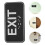 2Pcs Black Acrylic Vertical Exit Sign with Self Adhesive for Business 10