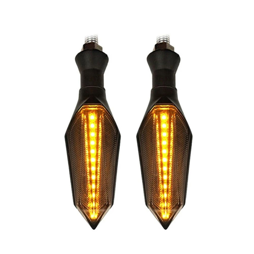 Motorcycle Led Tail With Sequential Flowing Flash Turn Signals 8Mm Brake Indicator Light/Amber 9365049483636