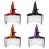 Chapeau de sorcière à fleurs pour Halloween, avec-Violet 2