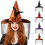 Chapeau de sorcière à fleurs pour Halloween, avec-Violet 3
