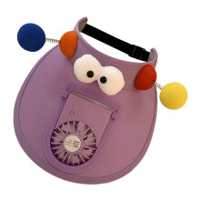 Chapeau de Protection solaire avec ventilateur, chapeau-Violet