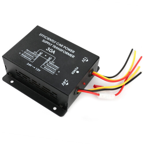 Μονάδα DC Buck Adapter24V To12V για εφαρμογές οχημάτων, προστασία από κέλυφος σιδήρου 1