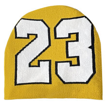 Chapeau en tricot Unique, casquettes de crâne Hip Hop,-Jaune