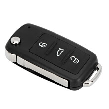Telecomando pieghevole a ribalta per applicazioni VW, sostituzione del telecomando con layout a 3 pulsanti e batteria integrata, guscio resistente