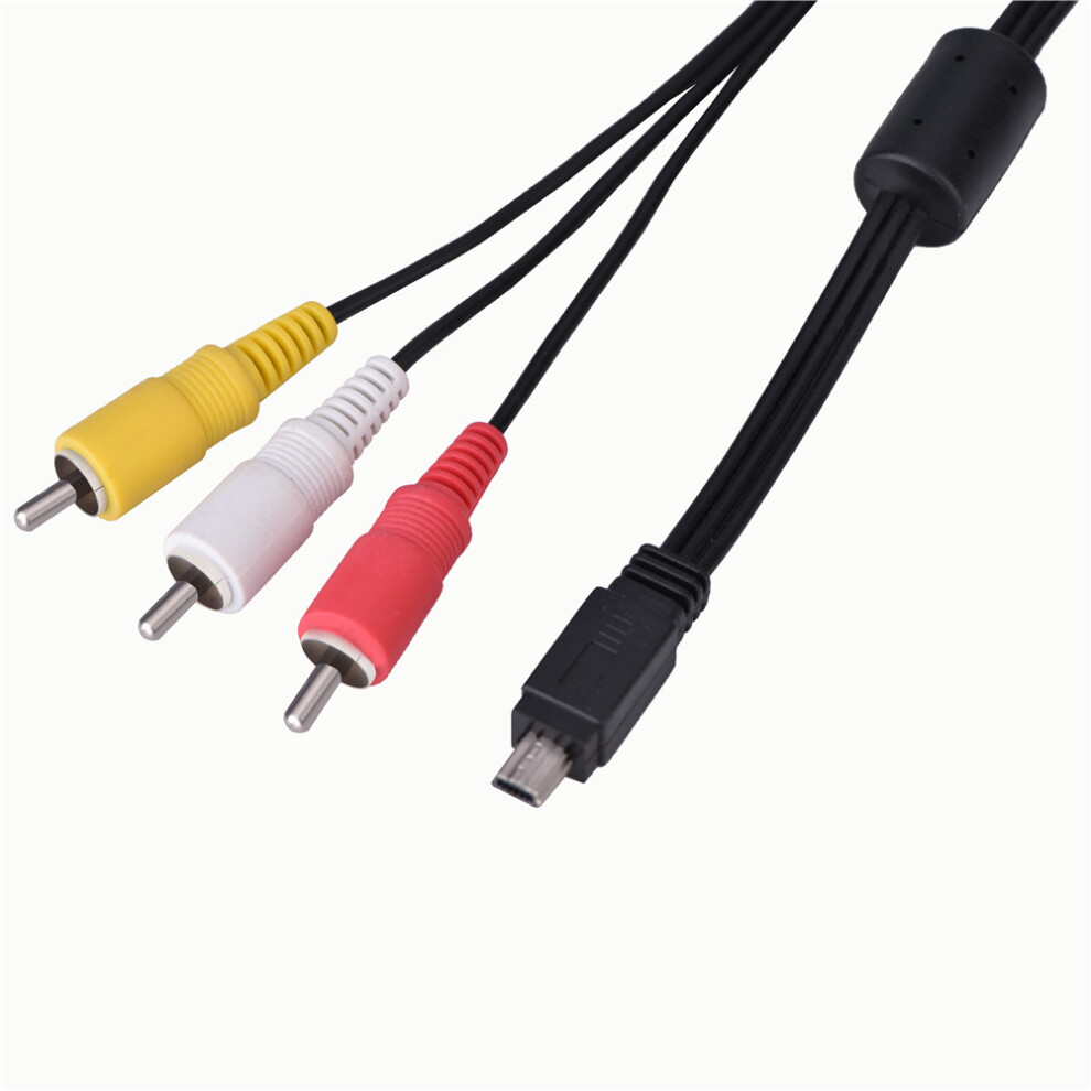 Camera Audio Video Cable, Non-Distorted Image Output For Multimedia Device Connection, Plug And Play Mini Usb To Rca Cable For Canon Camera And More ( 9486358972465
