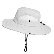 Chapeau d'alpinisme chapeau de cowboy en plein air-gris blanc