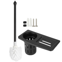 Escova de vaso sanitário com cerdas de TPR, resistente a manchas, higiênica, de secagem rápida, com suporte para escova, ideal para limpeza