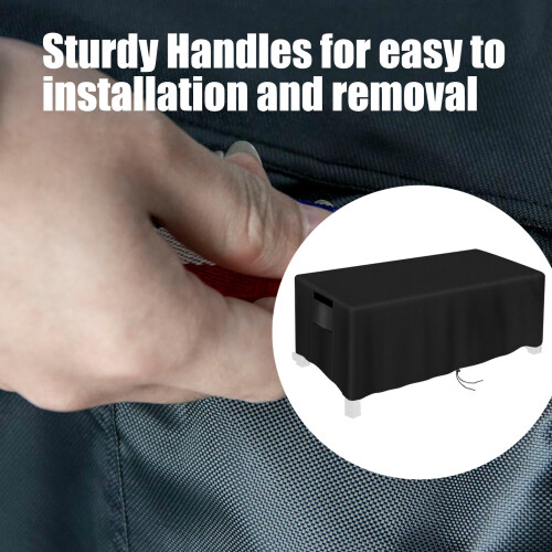 Outdoor Fire Pit Cover for Rectangular Pits Waterproofed Tear 2