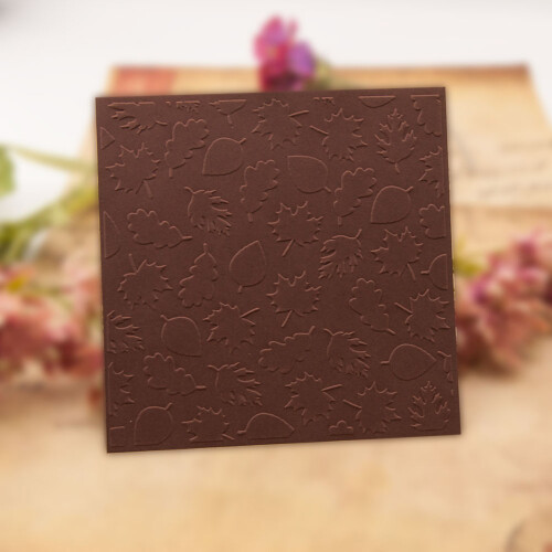 Leaves Textured Plastic Embossing Folders Paper Embossing 1