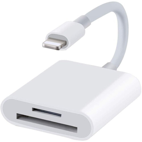 Αναγνώστης καρτών SD για iPhone, Αναγνώστης καρτών 2 σε 1 με διπλή υποδοχή που