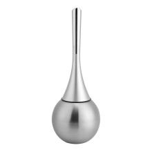 Escova de vaso sanitário European Wash, acessório elegante para banheiro com base em aço inoxidável resistente à ferrugem e cabo em plástico