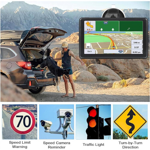 GPS Navigation System with 7Inch Touchscreen, RealTime Route Guidance, Preloaded Global Maps 2