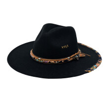 Gentleman Fedoras Chapeau Magiciens-Noir tendance fait main