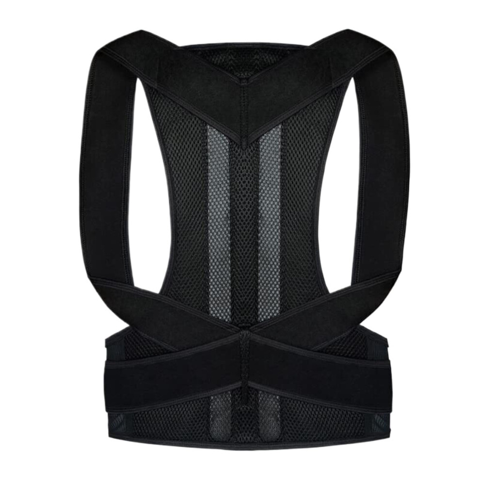 Black Lumbar Support Belt Back Support Back Brace Back Waist Posture Corrector Adjustable Hunchback Correction Belt Waist Trainer(,Xxxxxlarge)