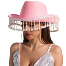 Chapeau de cow-girl féminin, chapeau de douche nuptiale,-Style 6