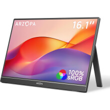 ARZOPA 16.1" Portable Monitor, 1920×1080 FHD IPS Portable Monitor for Laptop with Single
