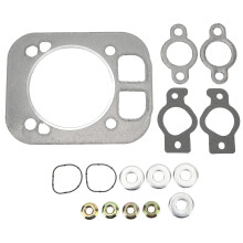 Eksospakningssett i metallmateriale for hageutstyrsmotor, sikrer perfekt tetning, forhindrer lekkasje, enkel installasjon, opprettholder originale