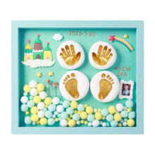 Baby Hand And Footprint Set Handprint And Footprint Photo Frame For Baby Blue Footprint Keepsake Kit