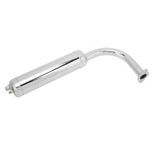 Píopa Leathnaithe Tostóir Sceite Cruach Dhosmálta Feistiú Uilíoch Muffler Chrome4Innill Rothar Mótaraithe Banda Cumhachta Méadaithe