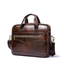 Leather Men Briefcase Laptop Bag, Professional Office Messenger, Travel Friendly